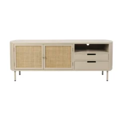 Beige Tv-meubel Met Rotan