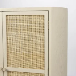 Beige Wandkast Met Rotan Deuren -BEPUREHOME Winkel beige wandkast met rotan deuren amaya bodio 03