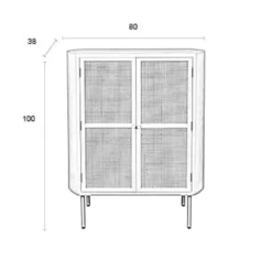 Beige Wandkast Met Rotan Deuren -BEPUREHOME Winkel beige wandkast met rotan deuren amaya bodio 08