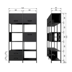 BePureHome Moderne Vakkenkast Mat Zwart -BEPUREHOME Winkel bepure legacy moderne vakkenkast mat zwart 09