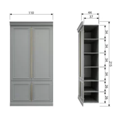 BePureHome Opbergkast Met Lambrisering -BEPUREHOME Winkel bepure organize witte bergkast met legplanken 10