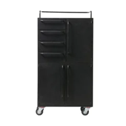 BePureHome Zwarte Kast Op Wielen 11 BePureHome Zwarte Kast Op Wielen -BEPUREHOME Winkel bepurehome black beauty zwarte kast op wielen 03