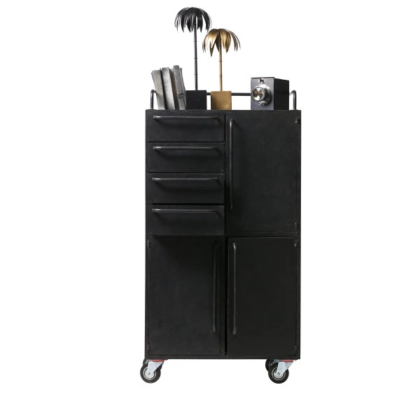 BePureHome Zwarte Kast Op Wielen 9 BePureHome Zwarte Kast Op Wielen - Afbeelding 7