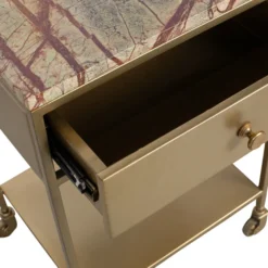 BePureHome Nachtkastje Op Wielen Goud Marmer 8 BePureHome Nachtkastje Op Wielen Goud Marmer -BEPUREHOME Winkel bepurehome clinic nachtkastje op wielen goud marmer 04