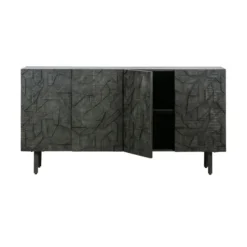 BePureHome Zwart Dressoir Houtsnijwerk -BEPUREHOME Winkel bepurehome counter zwart dressoir houtsnijwerk 02