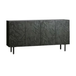 BePureHome Zwart Dressoir Houtsnijwerk -BEPUREHOME Winkel bepurehome counter zwart dressoir houtsnijwerk 03