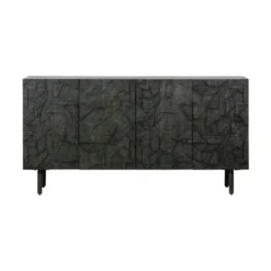 BePureHome Zwart Dressoir Houtsnijwerk