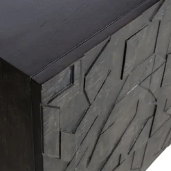 BePureHome Zwart Dressoir Houtsnijwerk -BEPUREHOME Winkel bepurehome counter zwart dressoir houtsnijwerk 07