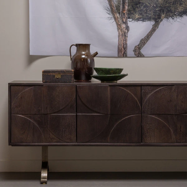 BePureHome Dressoir Mangohout Walnoot 5 BePureHome Dressoir Mangohout Walnoot - Afbeelding 3