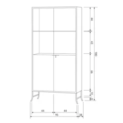 BePureHome Vitrinekast Champagne -BEPUREHOME Winkel bepurehome fossil vitrinekast champagne 10