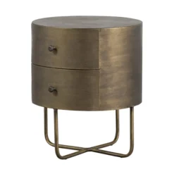 BePureHome Rond Nachtkastje Goud