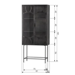 BePureHome Metalen Vitrinekast -BEPUREHOME Winkel bepurehome gracious metalen vitrinekast 09