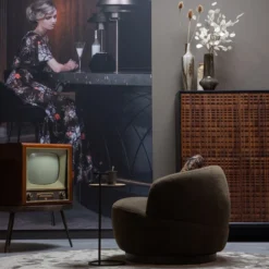 BePureHome Wandkast Walnoot Met Zwart -BEPUREHOME Winkel bepurehome nuts houten wandkast walnoot zwart 800292 w lumz