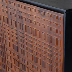 BePureHome Wandkast Walnoot Met Zwart -BEPUREHOME Winkel bepurehome nuts houten wandkast walnoot zwart 07