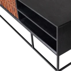 BePureHome Tv-meubel Zwart Met Walnoot -BEPUREHOME Winkel bepurehome nuts zwart tv meubel walnoot zwart 03