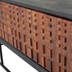 BePureHome Tv-meubel Zwart Met Walnoot -BEPUREHOME Winkel bepurehome nuts zwart tv meubel walnoot zwart 04