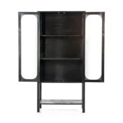 Zwarte Kast Met Ribbelglas -BEPUREHOME Winkel by boo eden zwarte kast met ribbelglas 04