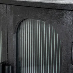Zwarte Kast Met Ribbelglas -BEPUREHOME Winkel by boo eden zwarte kast met ribbelglas 06