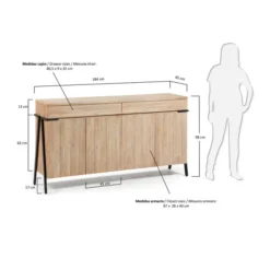 Design Dressoir Licht Acaciahout -BEPUREHOME Winkel design dressoir laforma disset 06