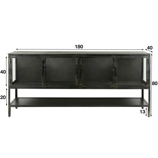 Dressoir Met Glazen Deuren 7 Dressoir Met Glazen Deuren - Afbeelding 5