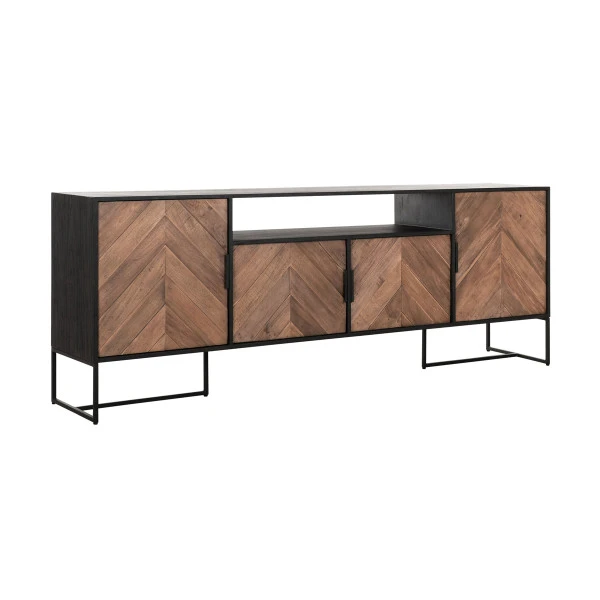 TV-dressoir Zwart Met Visgraat 5 TV-dressoir Zwart Met Visgraat - Afbeelding 3