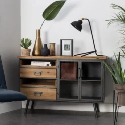 Dressoir Hout En Metaal -BEPUREHOME Winkel dressoir metaal en hout damian lumz home 01