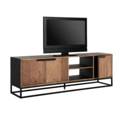 Tv-meubel Zwart Teak 7 Tv-meubel Zwart Teak -BEPUREHOME Winkel dtp home cosmo houten tv meubel 03