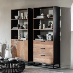 Teak Boekenkast Met Deuren 16 Teak Boekenkast Met Deuren -BEPUREHOME Winkel dtp home cosmo teak boekenkast met deuren 02