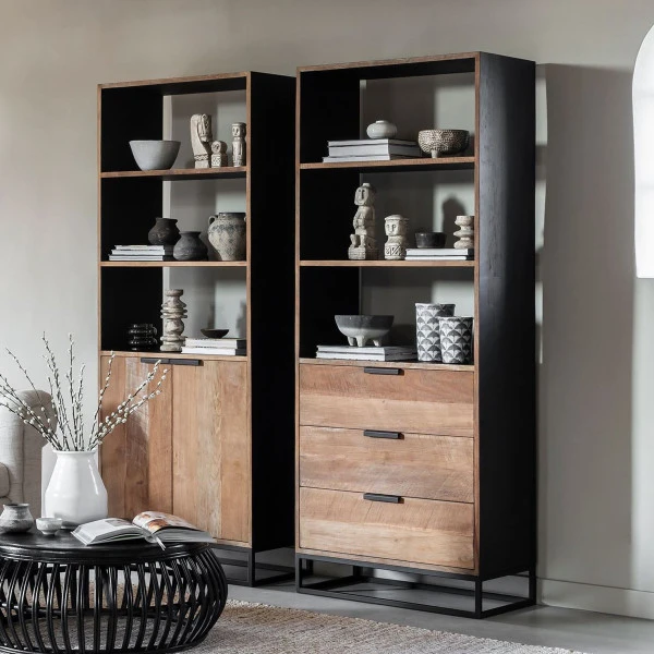 Teak Boekenkast Met Deuren 9 Teak Boekenkast Met Deuren - Afbeelding 7