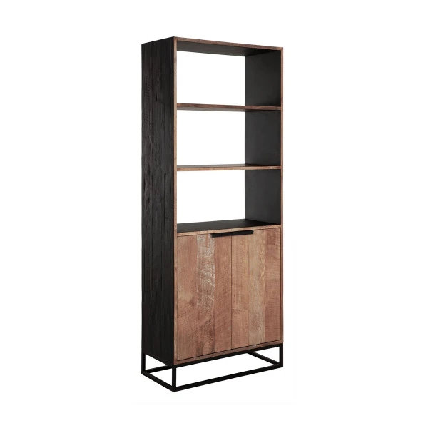 Teak Boekenkast Met Deuren 4 Teak Boekenkast Met Deuren - Afbeelding 2