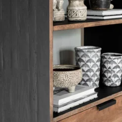 Teak Boekenkast Met Lades -BEPUREHOME Winkel dtp home cosmo teak boekenkast met lades 02