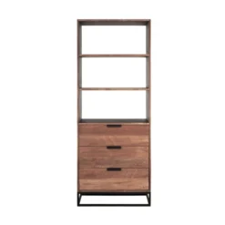Teak Boekenkast Met Lades -BEPUREHOME Winkel dtp home cosmo teak boekenkast met lades 05