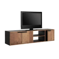 Zwevend Tv-meubel Teak Hout -BEPUREHOME Winkel dtp home cosmo zwevend tv meubel 03