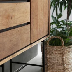 Hoge Teak Kast Met Vakken -BEPUREHOME Winkel dtp home metropole hoge teak kast met vakken 05