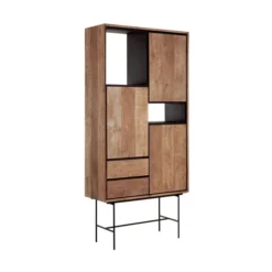 Hoge Teak Kast Met Vakken -BEPUREHOME Winkel dtp home metropole hoge teak kast met vakken 08
