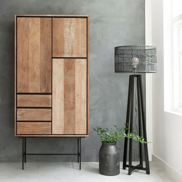 Hoge Wandkast Teakhout 9 Hoge Wandkast Teakhout - Afbeelding 7