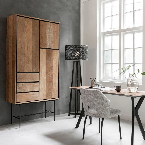 Hoge Wandkast Teakhout 8 Hoge Wandkast Teakhout - Afbeelding 6