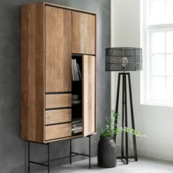 Hoge Wandkast Teakhout 16 Hoge Wandkast Teakhout -BEPUREHOME Winkel dtp home metropole hoge wandkast teakhout 03