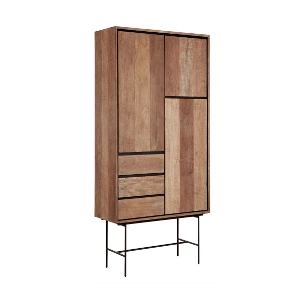 Hoge Wandkast Teakhout 3 Hoge Wandkast Teakhout