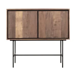 Hoog Dressoir Teakhout 100 Cm 7 Hoog Dressoir Teakhout 100 Cm -BEPUREHOME Winkel dtp home metropole hoog smal dressoir van teak 02