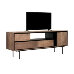 Tv-meubel Teak Hout -BEPUREHOME Winkel dtp home metropole modern tv meubel teak hout 03
