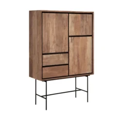 Moderne Wandkast Teakhout