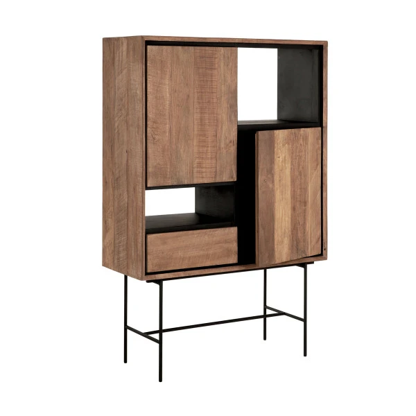 Teak Kast Met Open Vakken 4 Teak Kast Met Open Vakken - Afbeelding 2