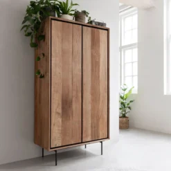 Teakhouten Wandkast -BEPUREHOME Winkel dtp home metropole teakhouten wandkast 07