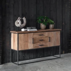 Teak Dressoir Industrieel Design -BEPUREHOME Winkel dtp home timeless dresoir beam no. 2 04