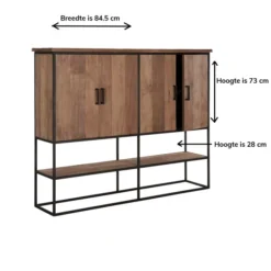 Bergkast Teakhout Large -BEPUREHOME Winkel dtp home timeless wandkast beam groot 03 1