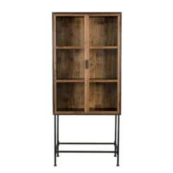 Houten Vitrinekast Industrieel -BEPUREHOME Winkel dutchbone berlin houten vitrinekast industrieel 03