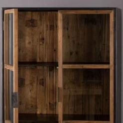 Houten Vitrinekast Industrieel -BEPUREHOME Winkel dutchbone berlin houten vitrinekast industrieel 07
