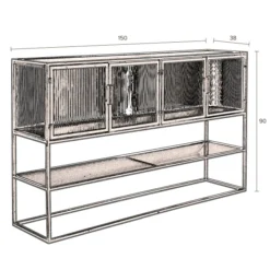 Dressoir Met Ribbel Glas -BEPUREHOME Winkel dutchbone boli dressoir met ribbelglas 10
