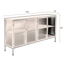 Ribbelglas Dressoir -BEPUREHOME Winkel dutchbone boli ribbelglas dressoir 8